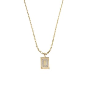 Cordão 60Cm Masculino Feminino Pingente Letra O Banhado Ouro