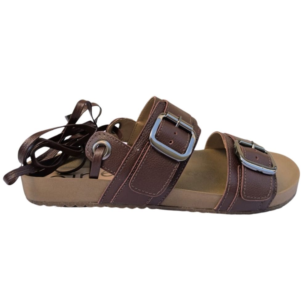 Rasteira Gladiadora Feminina Couro Moda Blogueira Ajustável
