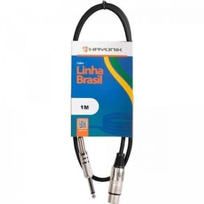 Cabo Para Microfone Linha Brasil Xlr F X P10 1M Hayonik