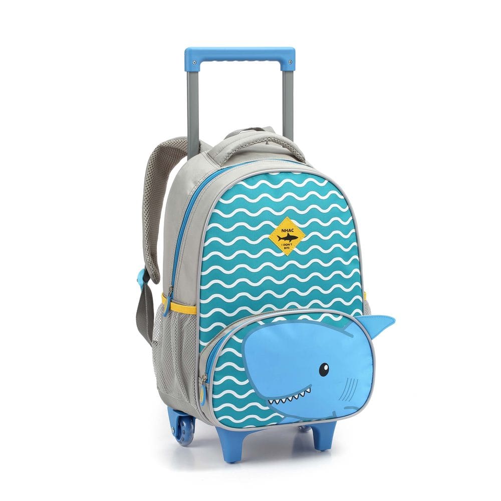 Mochila Infantil De Rodinhas Zoop Tubarãozinho, Aventura E Estilo Em Cada Rodinha!