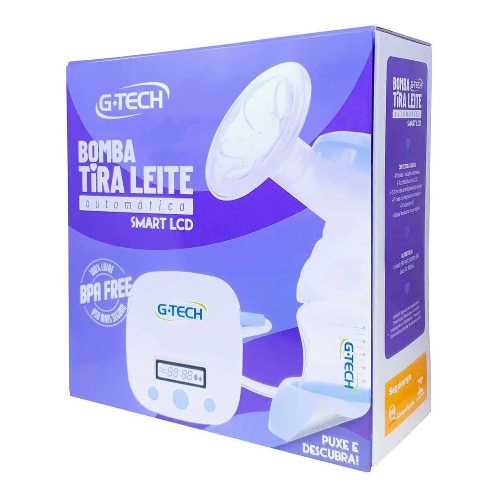 Bomba Tira Leite Automática Smart Eletrica Visor Lcd G-tech