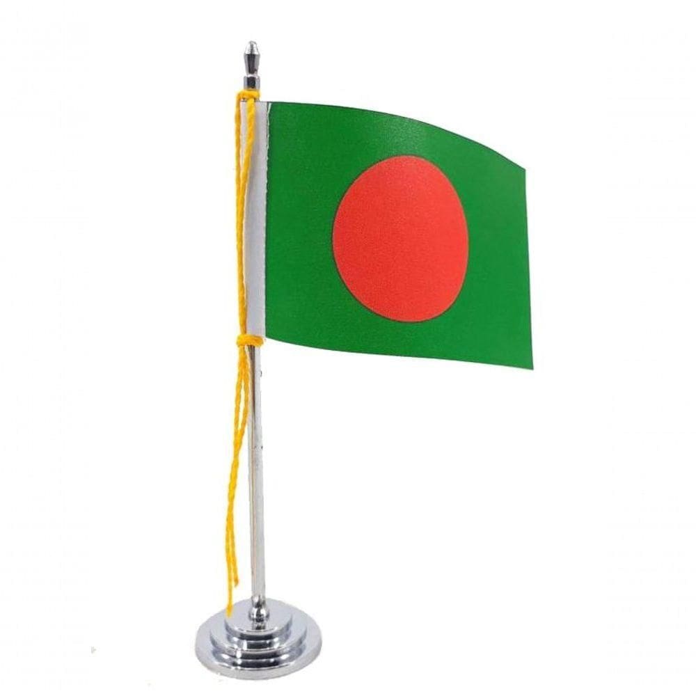 Mini Bandeira De Mesa Bangladesh 15 Cm Poliéster