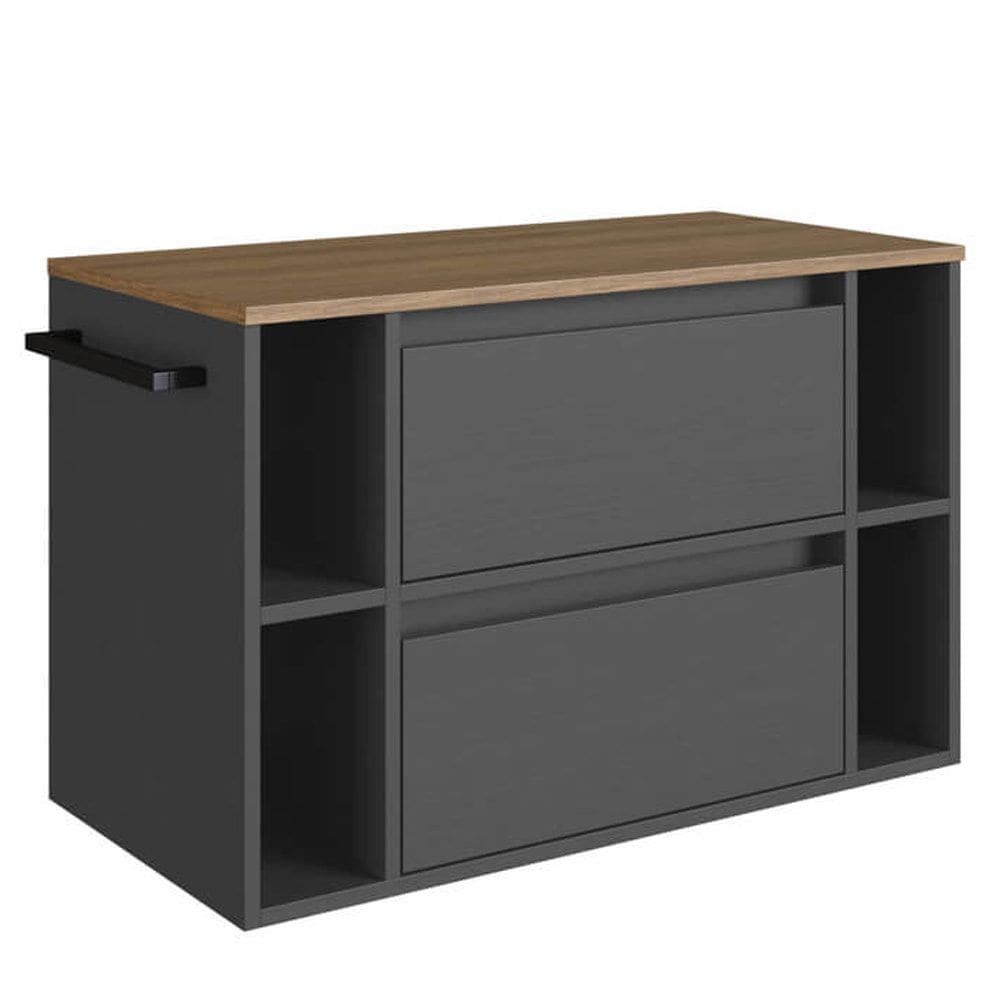 Gabinete Para Banheiro 01 Porta 01 Gaveta 80cm Mell Grafite PRODDY