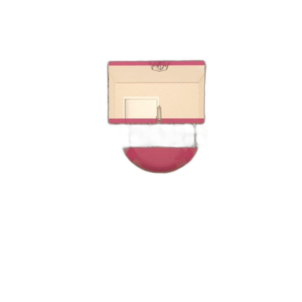 Gabinete De Vidro 60Cm Ac Com Cuba Redonda - Rosa