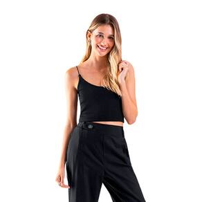 kit 2 Blusas Feminina Alças Finas Malha Ondas