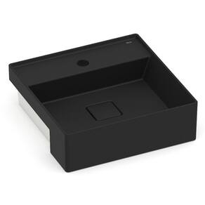 Cuba de Semi Encaixe 400cm X 400cm com Mesa T10 Terra Roca Matte Black