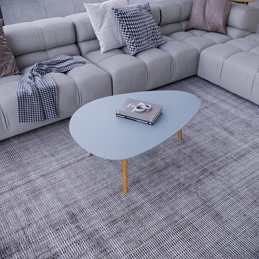 Mesa de Centro Vesta Organica 35cm X 90cm X 60cm Cristal