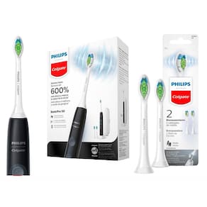 Kit Escova Elétrica SonicPro 50 + Refil SonicPro Branqueadora com 2 unidades