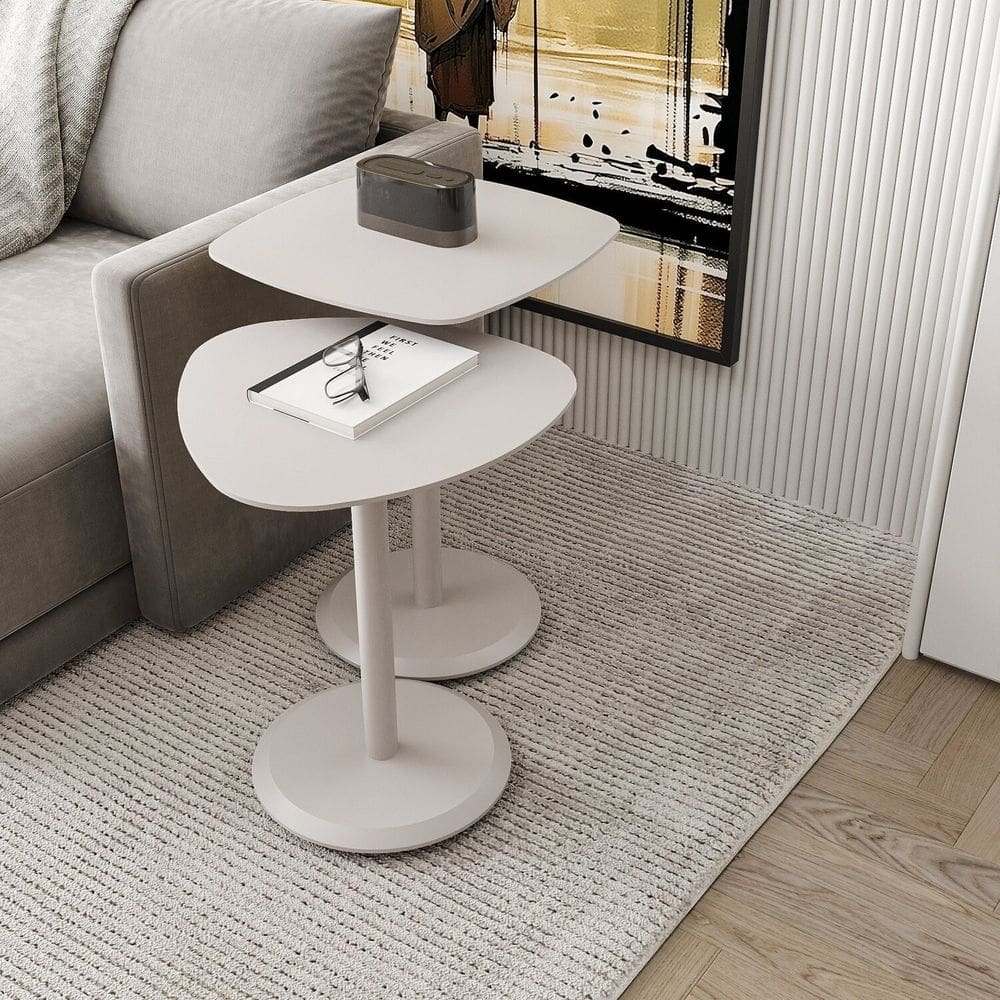 Conjunto Mesa de Canto Keva 40x40x53cm Fendy