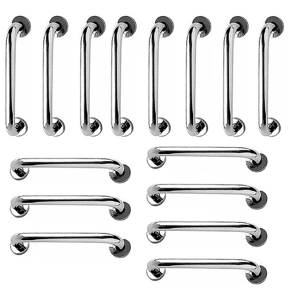 Barra de Apoio 40cm Inox Kit 15 Unidades Idoso Deficiente Banheiro Box Quarto Segurança Corrimao Escada Acessibilidade Suporte Resistente