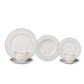 Aparelho de jantar com 42 Peças de Porcelana Majesty Gold - L`Hermitage