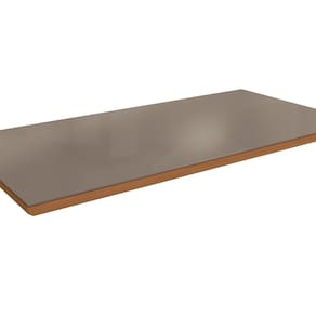 Tampo de Mesa 1800x900 de Madeira com Vidro Canela/Bronze