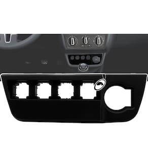 Moldura Suporte Porta Botões 4 Posições Gol Voyage Saveiro G6 Preto