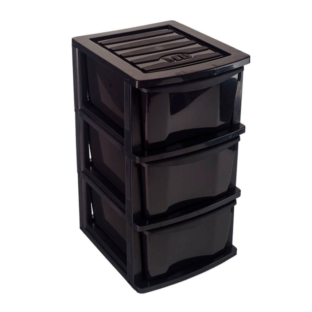 Gaveteiro MB com 3 Gavetas Preto