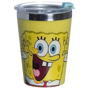 Copo Bob Esponja Quente Gelado 300ml Com Tampa Oficial Nickelodeon