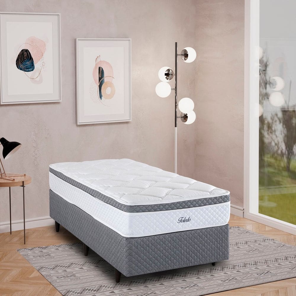 Colchão Molas Ensacadas Toledo Solteiro 88cm Branco