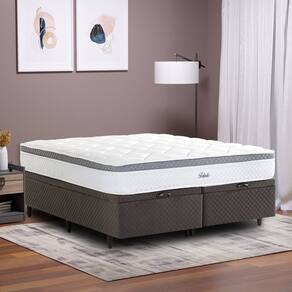 Colchão Molas Ensacadas Toledo King 193cm Branco / Cinza