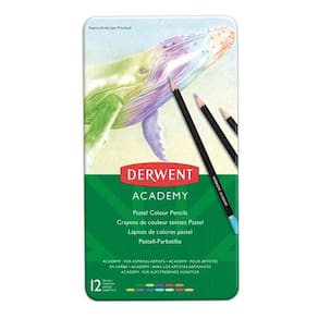 Lápis de Cor Academy Pastel 12 Cores - Derwent