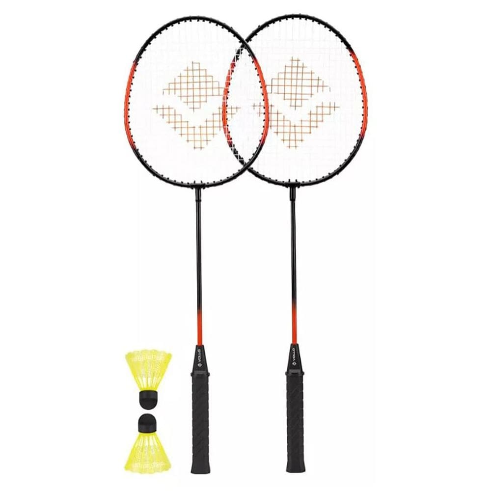 Kit Badminton Vollo VB003 2 Raquetes e 2 Petecas