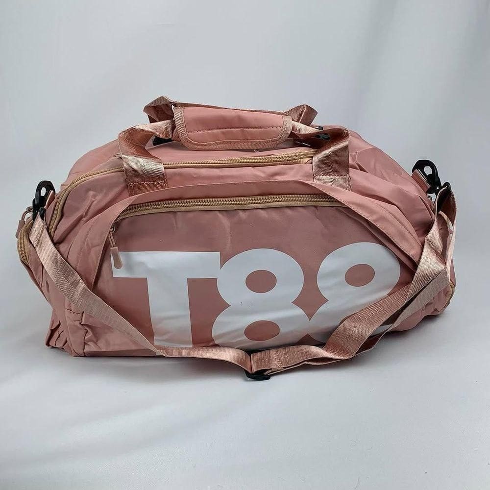 Bolsa Mala Esportiva Mochila Costa Transversal Fitness Treino Futebol Academia Viagem Impermeável rosa