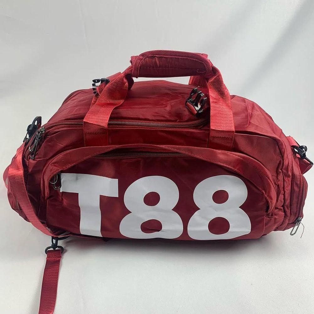 Bolsa Mala Esportiva Mochila Costa Transversal Fitness Treino Futebol Academia Viagem Impermeável vermelho