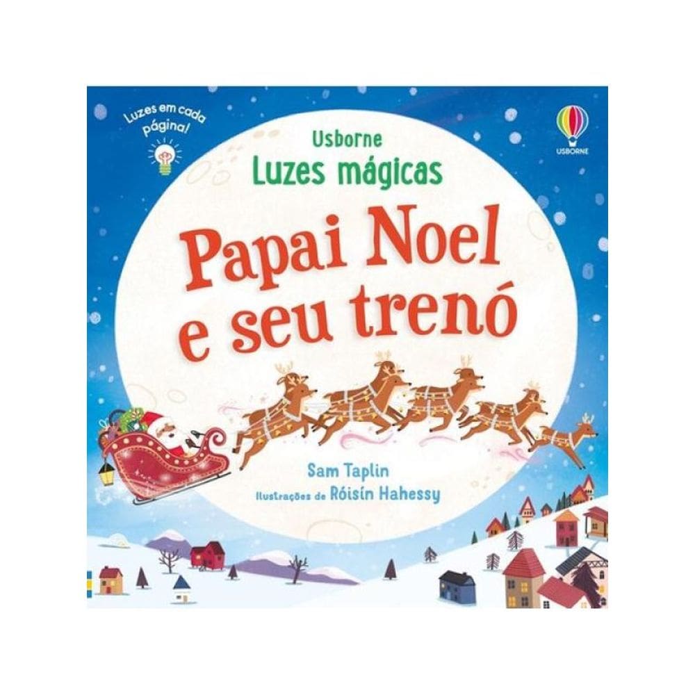 Papai Noel E Seu Trenó: Luzes Magicas