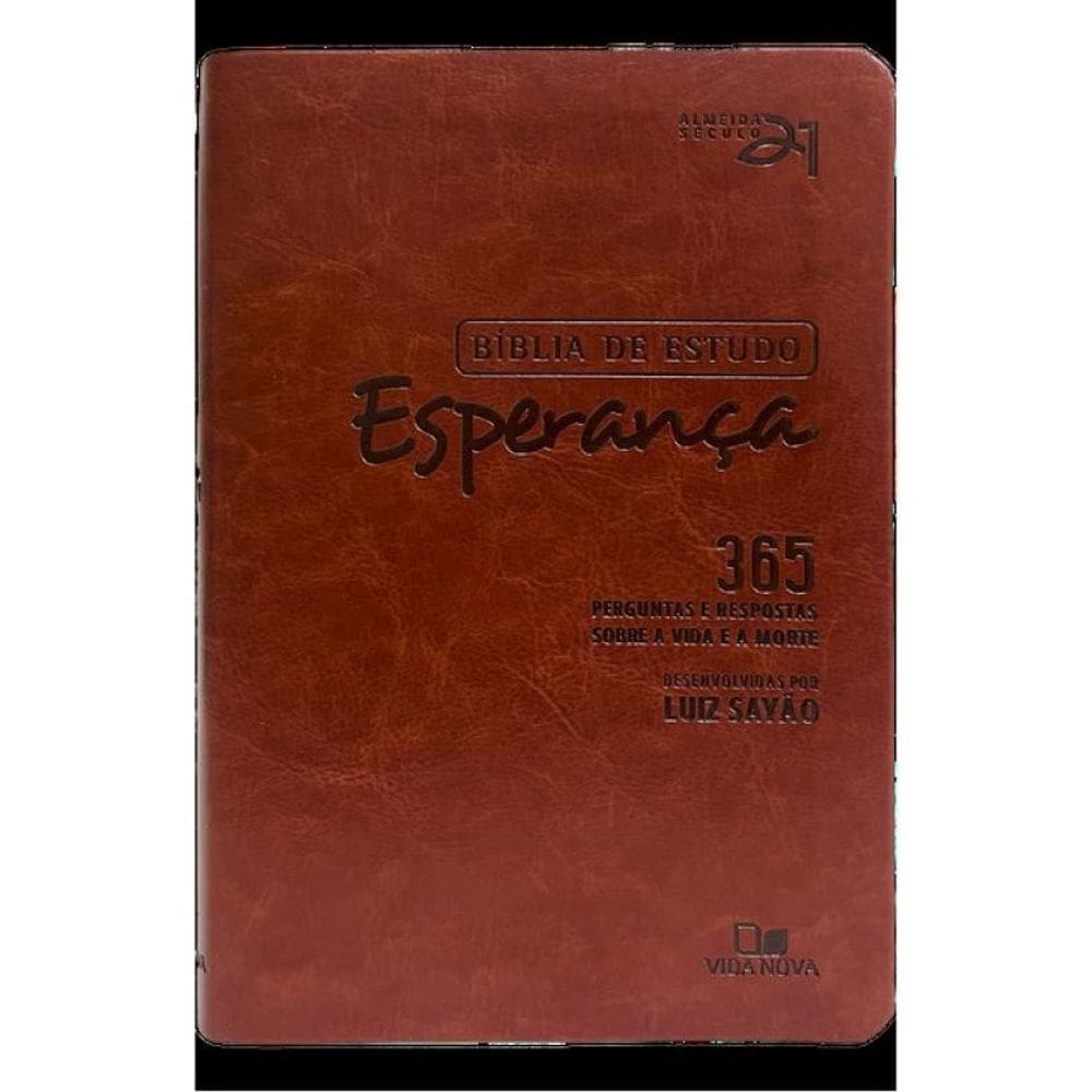 Bíblia De Estudo Esperança - Capa Couro Simulado