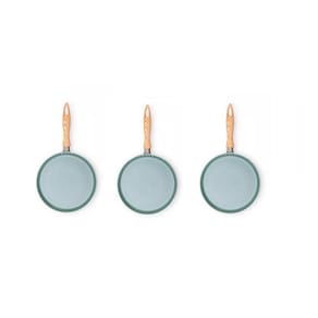 Kit 3 Tapioqueiras Panquequeiras Indução Antiaderente Verde