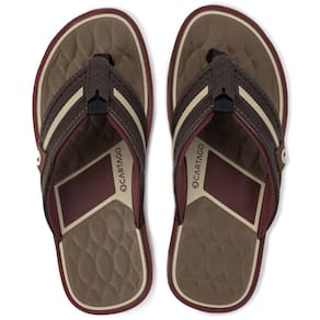 Chinelo Cartago Lyon III Masculino - Marrom e Bege