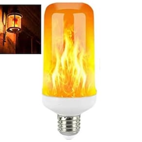 Lampada Led Efeito Chama Fogo 3 Modos E27 Luz Ambiente Efeito Decoraçao Iluminaçao Enfeite Festa Evento Jantar Varanda Jardim Confraternizaçao