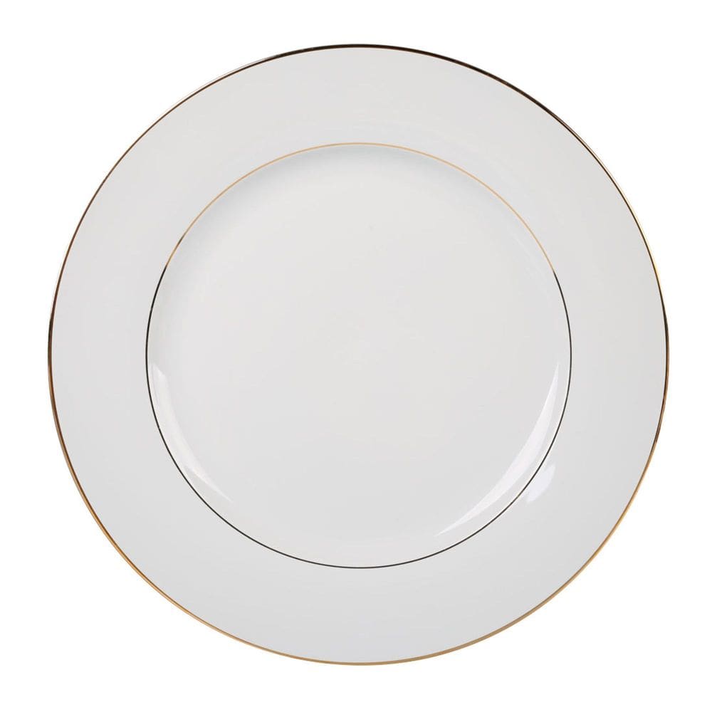 Prato Raso de Porcelana Majesty Gold 27cm - L`Hermitage