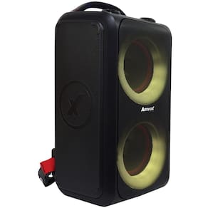 Caixa Som Bluetooth Portátil Amplificada 600W Rms Bateria Potente Preto Amvox Aca 600 Bagvox