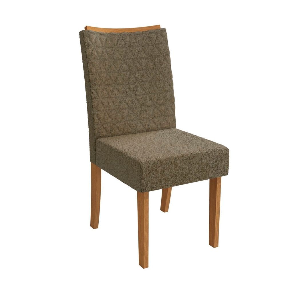 Conjunto 2 Cadeiras para Sala de Jantar Cad129 Canela/Cinza