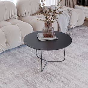 Mesa de Centro Trude Redonda 30cm X 67cm X 67cm Preto