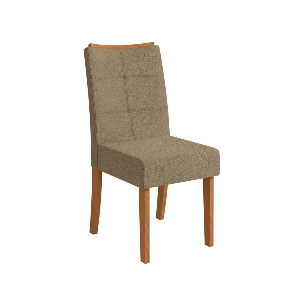 Conjunto 2 Cadeiras para Sala de Jantar Cad162 Canela/Cinza