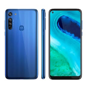 REEMBALADO: Motorola Moto G8 Azul Capri 64GB Tela de 6.4