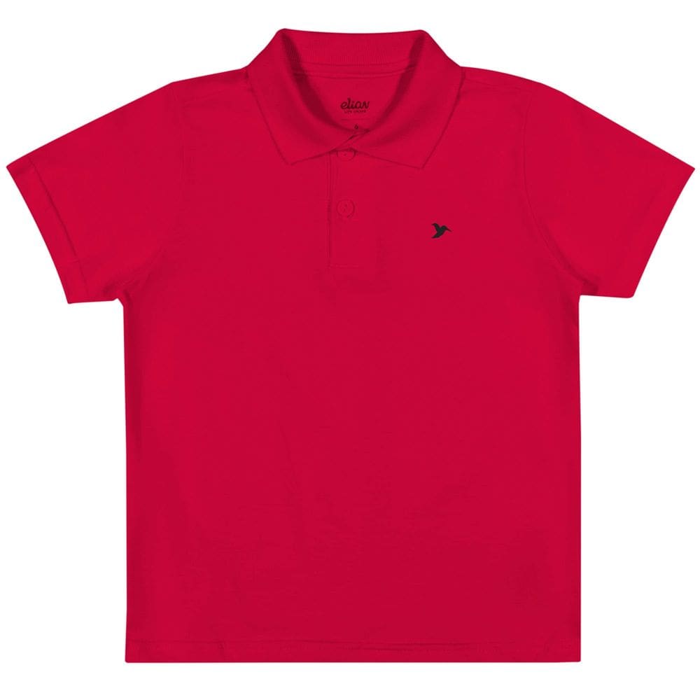 Camiseta Polo Infantil Elian Meia Malha Algodão Manga Curta