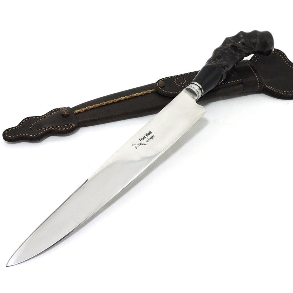 Faca Solingen Franz Wenk, Cabo Chifre Antílope, Lâm 24 cm.