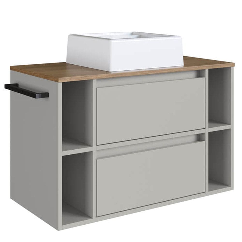 Gabinete Para Banheiro Com Cuba 01 Porta 80cm Mell Arenas PRODDY