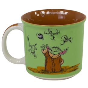 Caneca Baby Yoda Verde Pistache Cerâmica 350ml + Caixa Presente Oficial Star Wars Mandaloriano