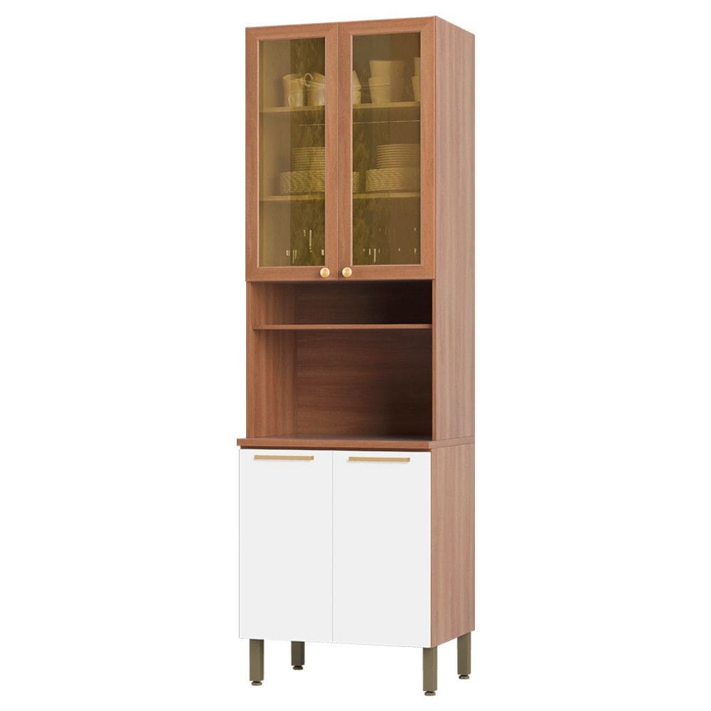 Paneleiro 70cm Sálvia 4 Portas com Espaço para Micro-Ondas 908301 Telasul