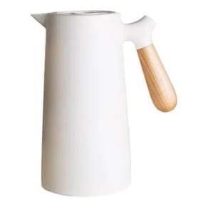Garrafa Térmica Bon Gourmet Cabo Em Madeira 1L Branca