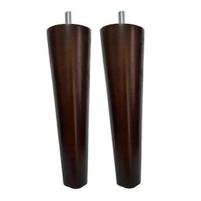 Kit 2 Pé Palito 20Cm Sofá Mesa Marrom Escuro