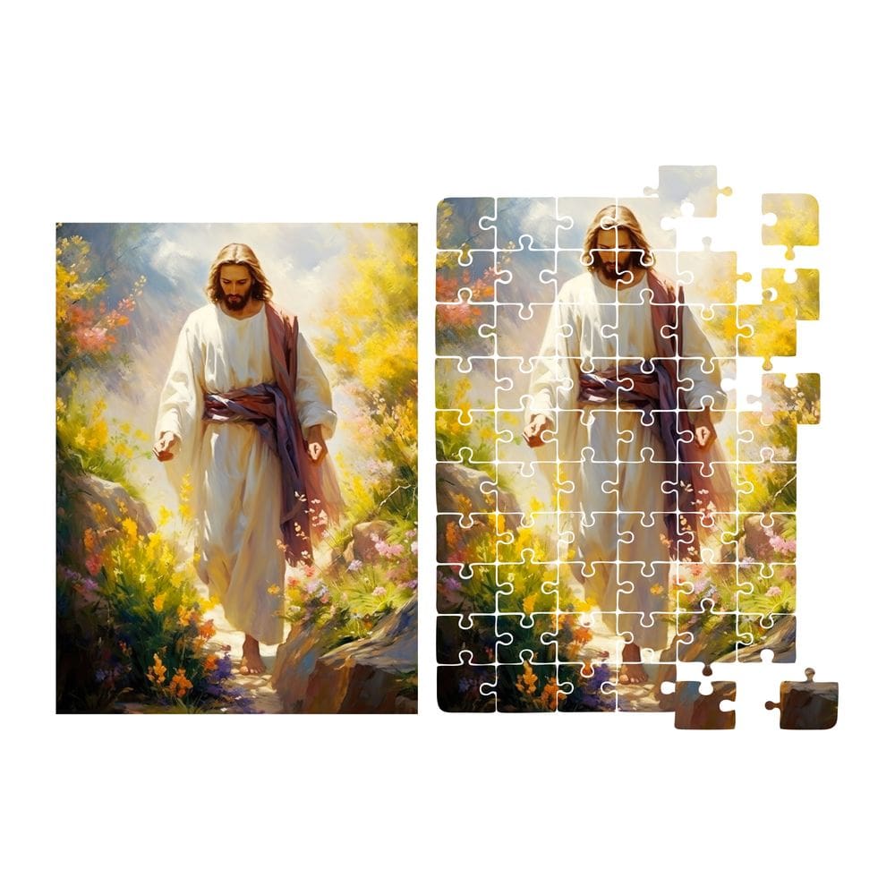 Quebra Cabeça Religioso Tema Jesus 19x27cm com 60 peças