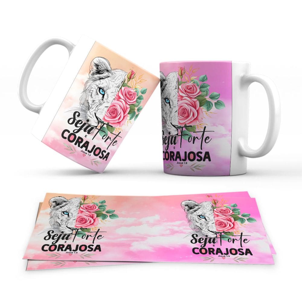 Caneca Personalizada Evangelica Seja Corajosa