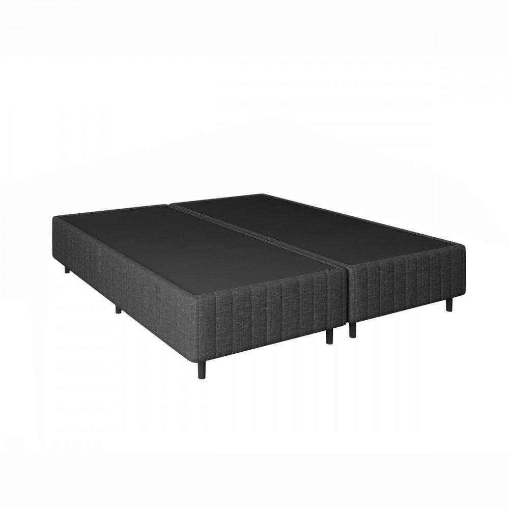 Base Cama Box Queen 158x198x26 Natural Class Apolospum Cinza