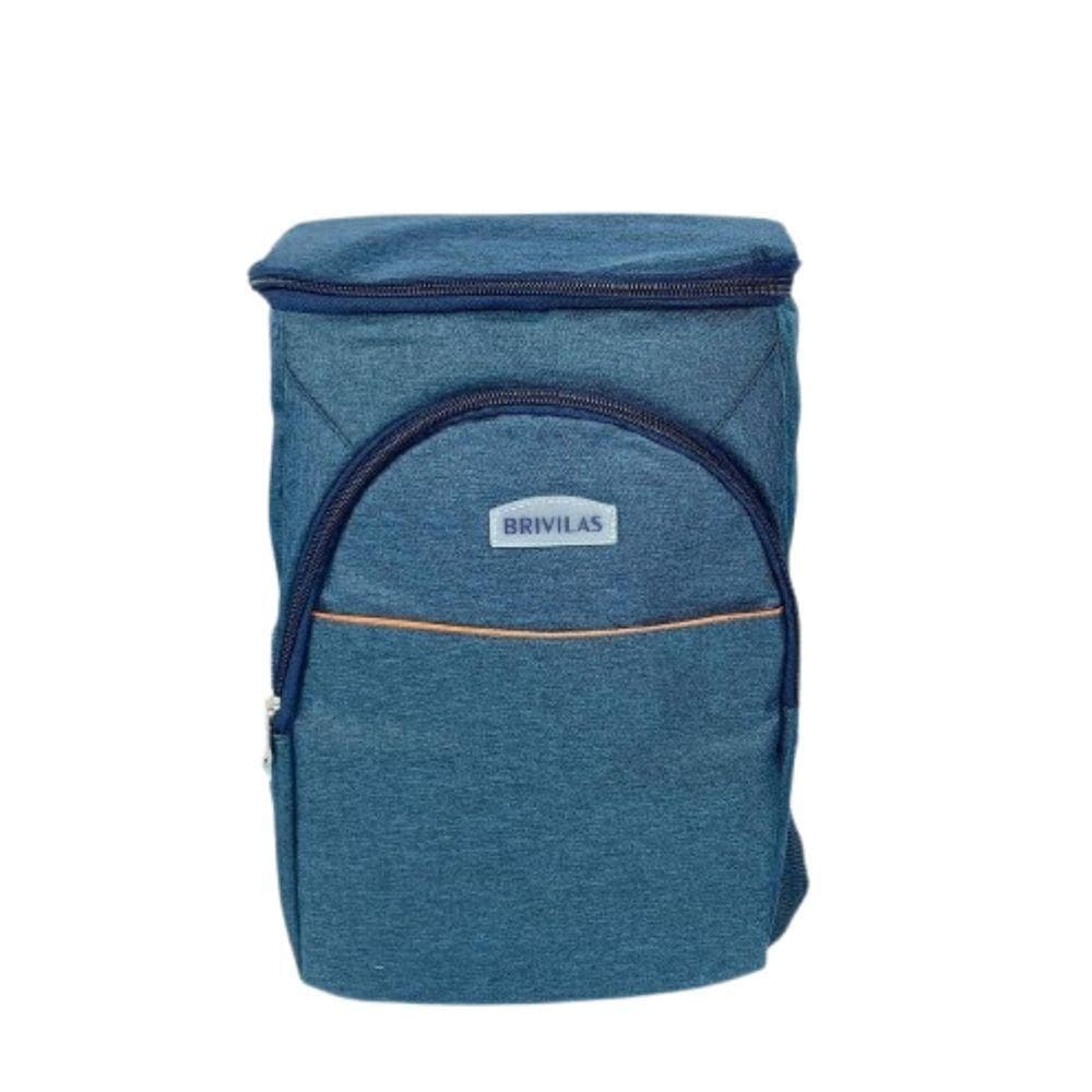 Mochila Térmica Cooler Capacidade 18 Litros Impermeável Portátil Piquenique Quente Frio Com Abridor De Garrafa azul