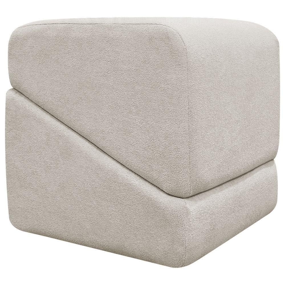 Puff Decorativo Para Sala Sense Persa Bouclé