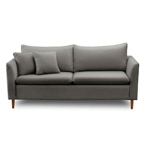 Sofá Living Kassia 2 Lugares 2,04m Cinza Lansofbr