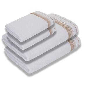 Jogo Com 4 Toalhas Luxury Soft Beka 360 G-m² 2 Banho + 2 Rosto Luxo Branco